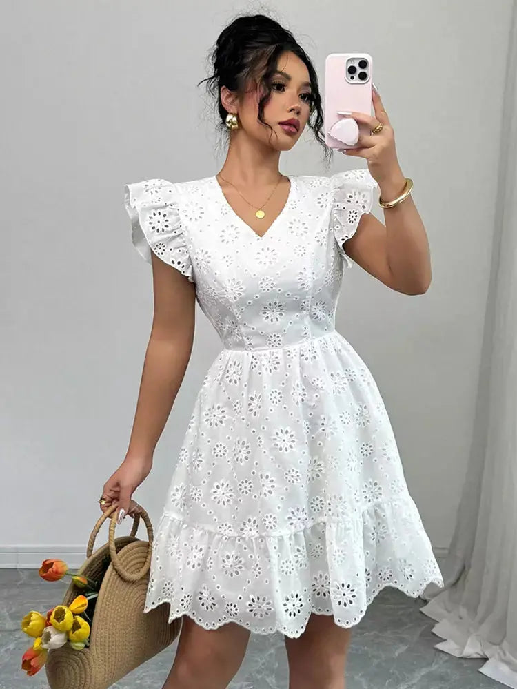 Robe Fleur de Coton Estivale Brodé ORIS WEAR