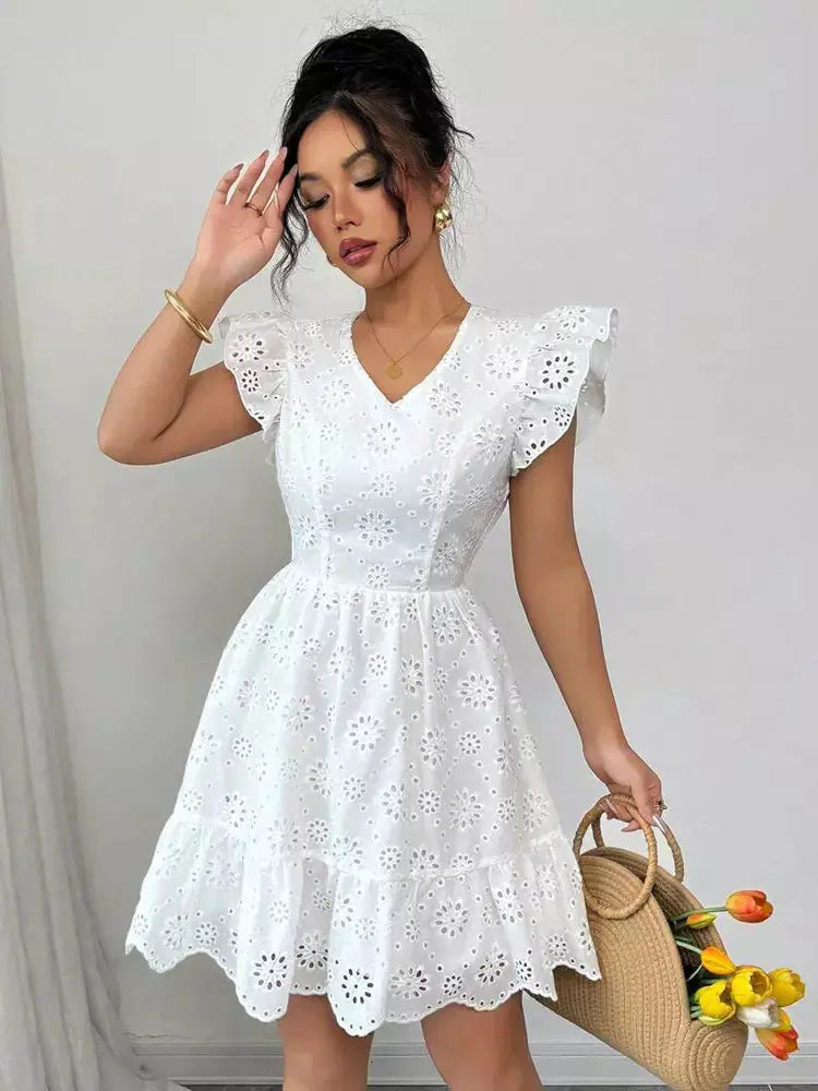 Robe Fleur de Coton Estivale Brodé ORIS WEAR