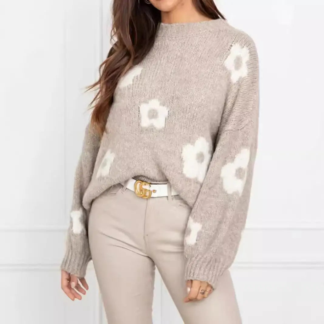 Pull Col Roulé Floral Oversize ORIS WEAR