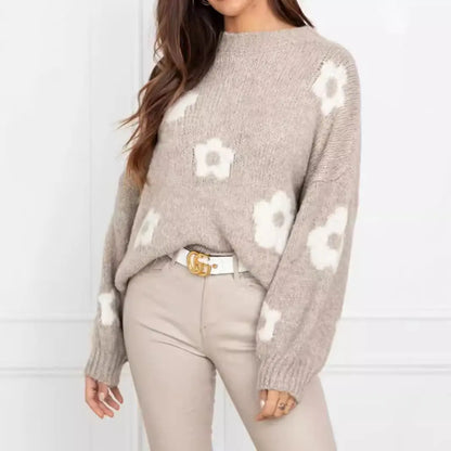 Pull Col Roulé Floral Oversize ORIS WEAR