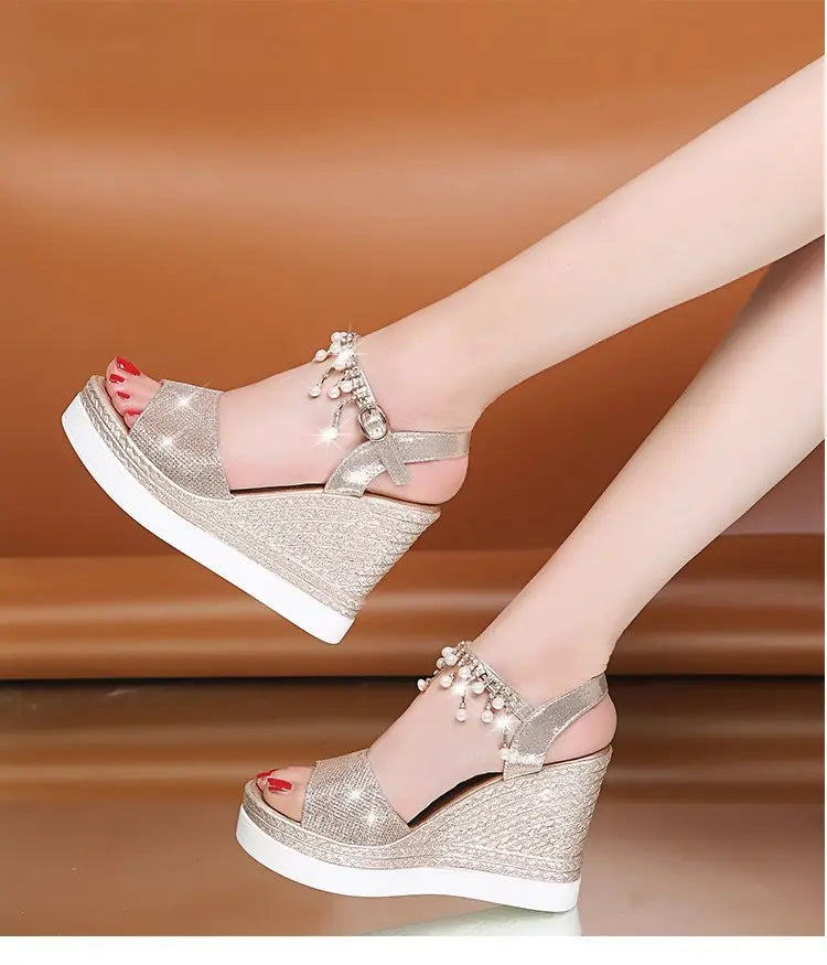 Sandales Compensées Bride Strass ORIS WEAR