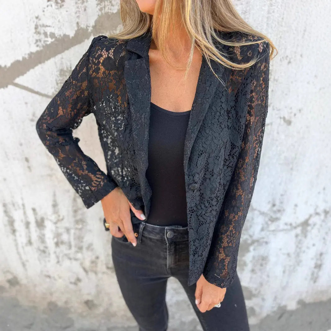 Ensemble Élégant Chemise en Dentelle & Pantalon ORIS WEAR