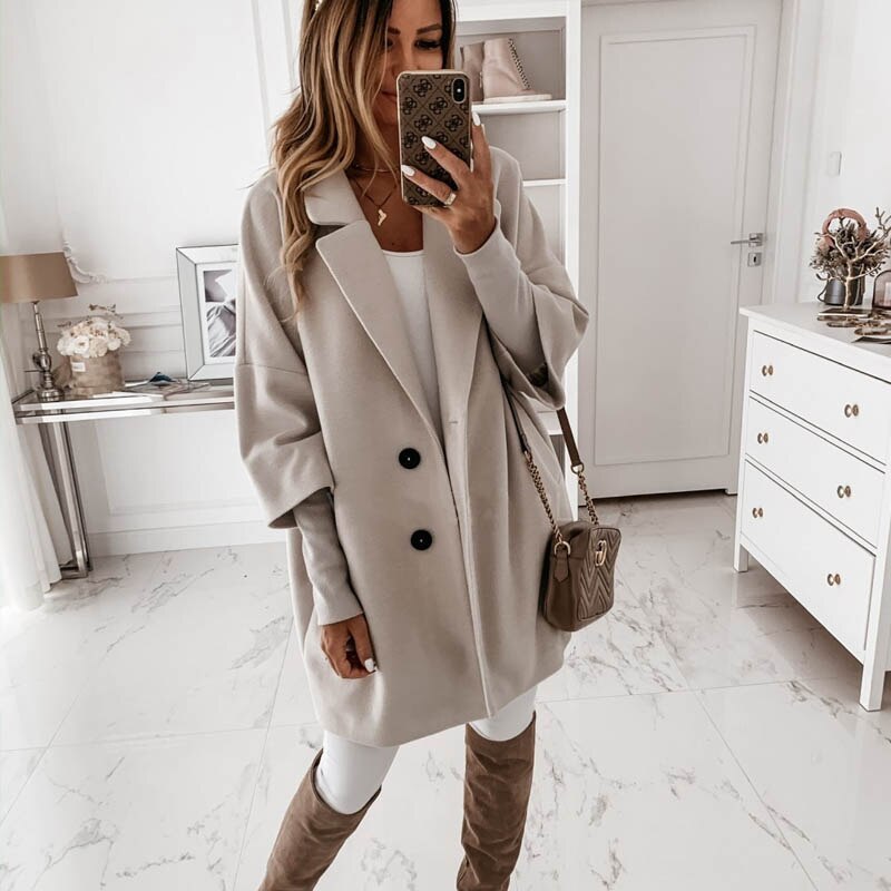 Veste femme fluide beige — ORIS WEAR