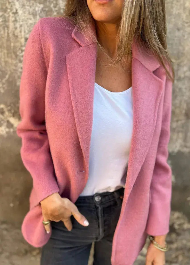 Blazer court boutonné style hiver femme ORIS WEAR