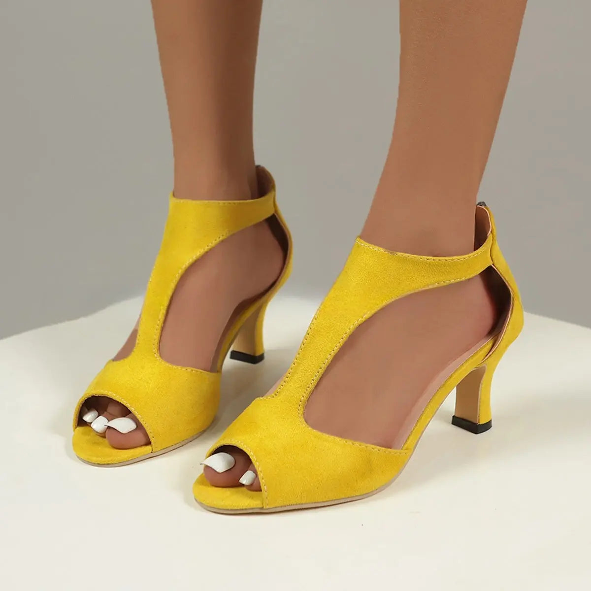 Sandales à Talons Zip & Bout Ouvert ORIS WEAR