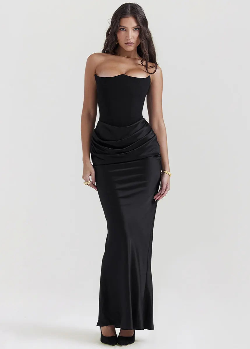 Robe longue bustier élégante soirée ORIS WEAR