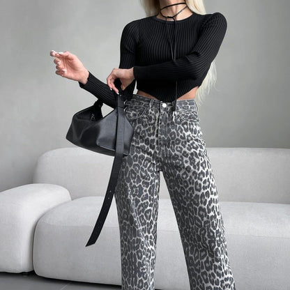 Jean étroit à imprimé léopard ORIS WEAR