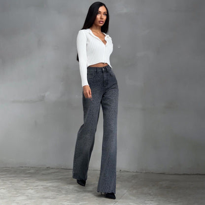 Jean étroit à imprimé léopard ORIS WEAR