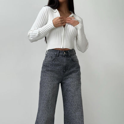Jean étroit à imprimé léopard ORIS WEAR