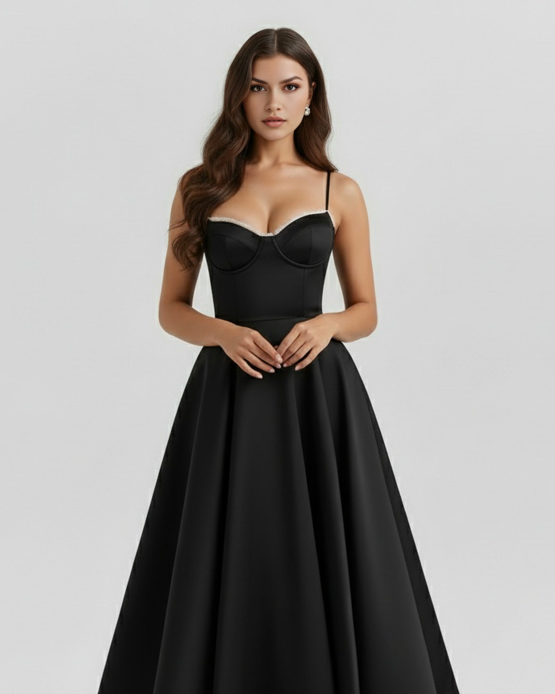 Seren | Robe Midi Élégante A Ligne Corset Invitées de Mariage Celeste London