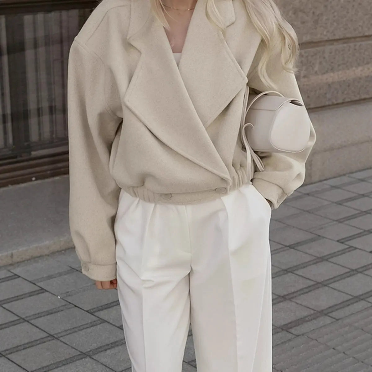 Veste Femme en Laine Élégant à Col Blazer – Idéal pour le Quotidien ORIS WEAR