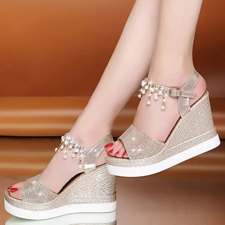 Sandales Compensées Bride Strass ORIS WEAR