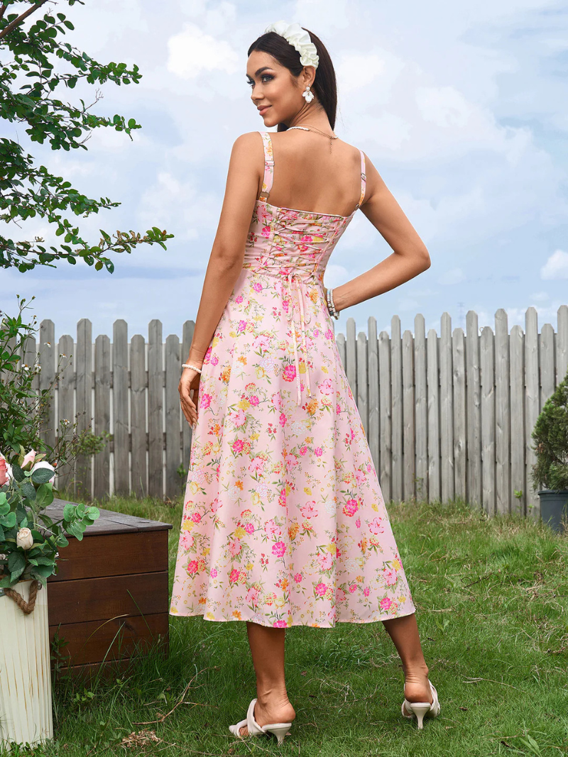 Robe Mi-Longue à Corset Chic ORIS WEAR