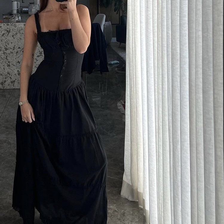 Robe extra longue avec style plissé sur le devant ORIS WEAR
