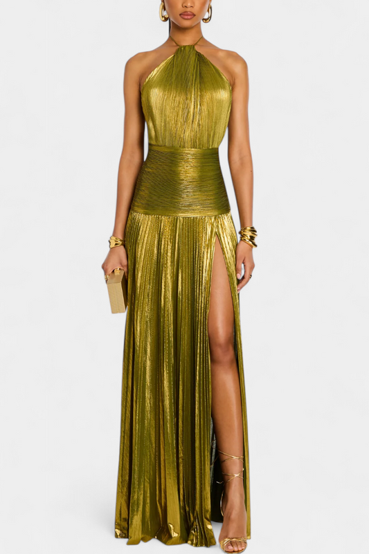 Rossa – Robe longue verte à décolleté élégant ORIS WEAR