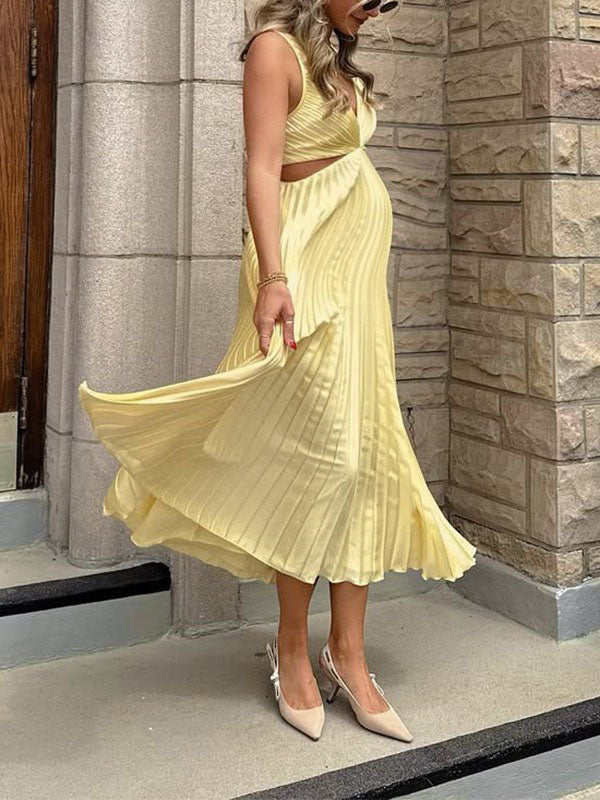 Rumi | Robe de soirée en satin plissé élégante Vesper Lorain