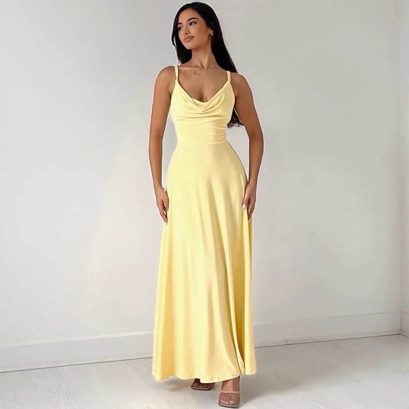 Robe Élégante Ajustée Col V Femme ORIS WEAR
