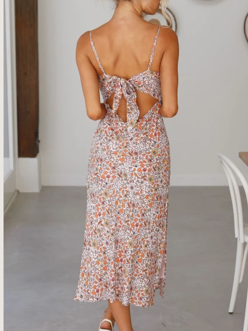 Robe Fleurie d’Été Sans Manches Fendue ORIS WEAR