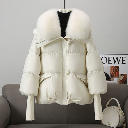 Veste courte matelassée col fourrure hiver ORIS WEAR