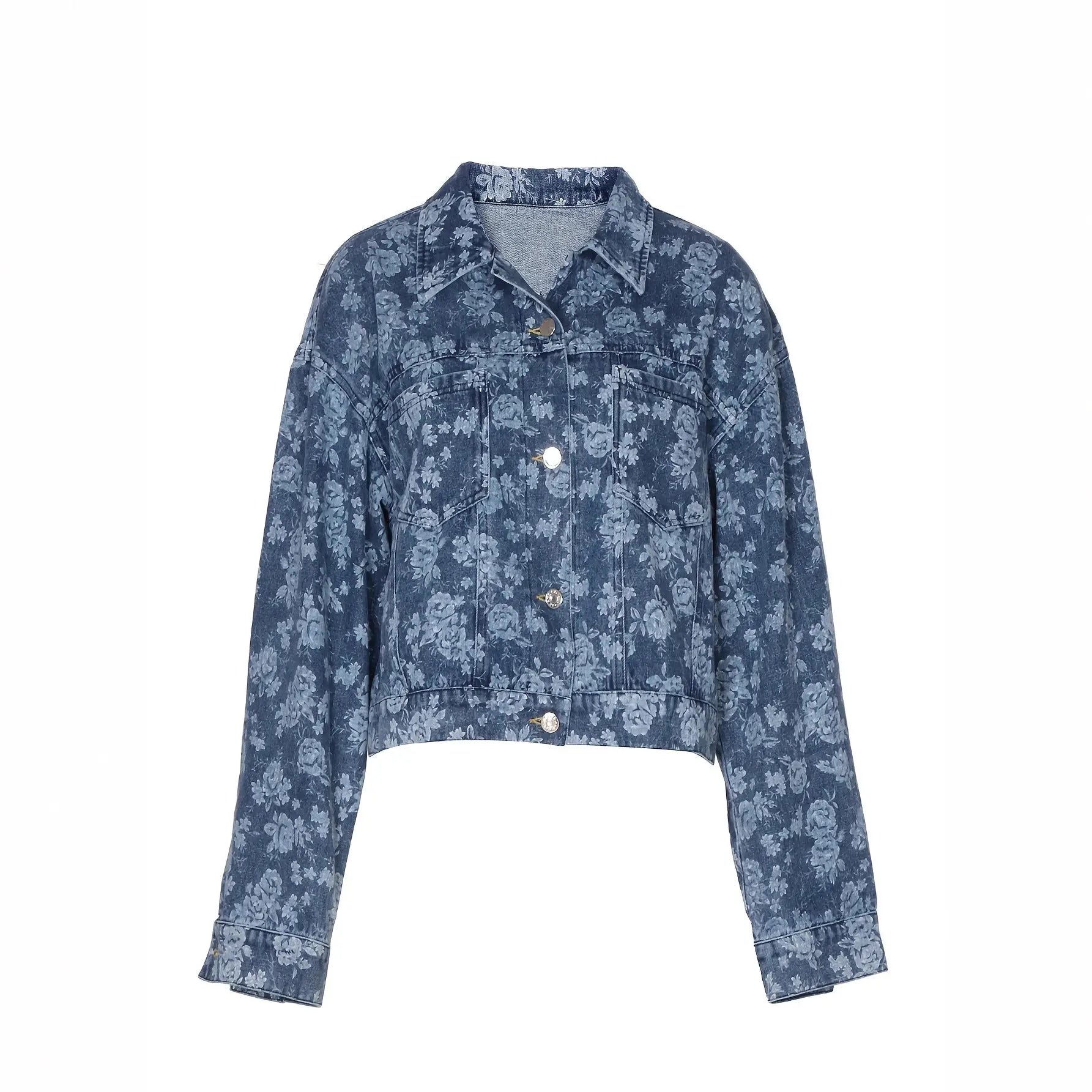 Veste en jean imprimé floral – Casual chic revisité ORIS WEAR
