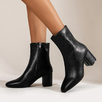 Bottes Élégantes à Bout Pointu et Talon Épais ORIS WEAR