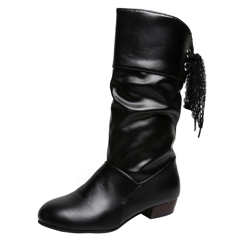 Louise Bottes Mi-Mollet à Talon Épais ORIS WEAR