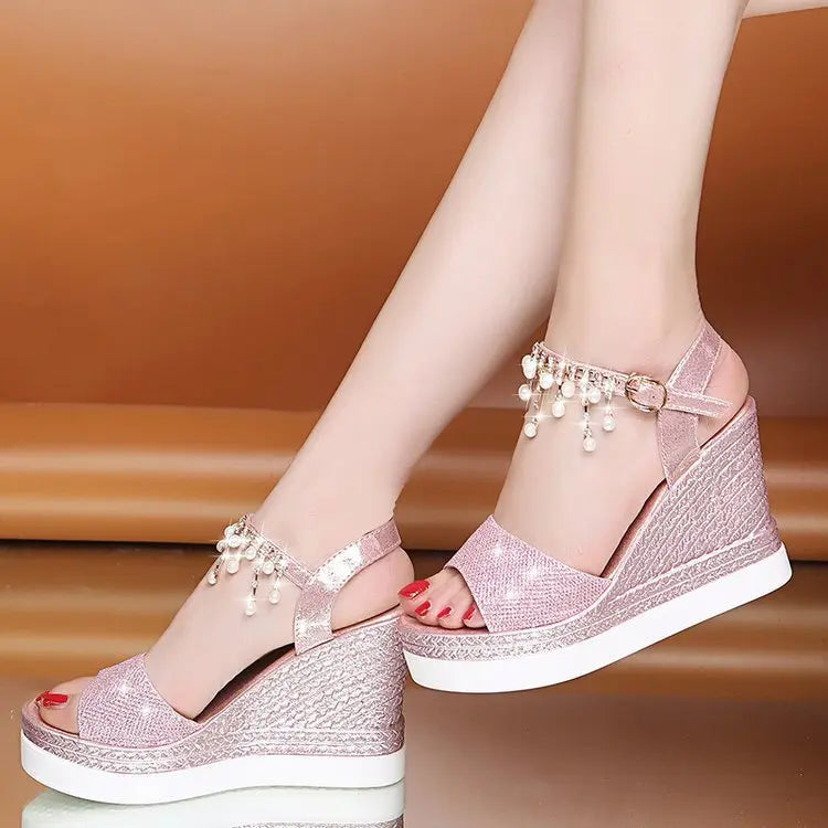 Sandales Compensées Bride Strass ORIS WEAR