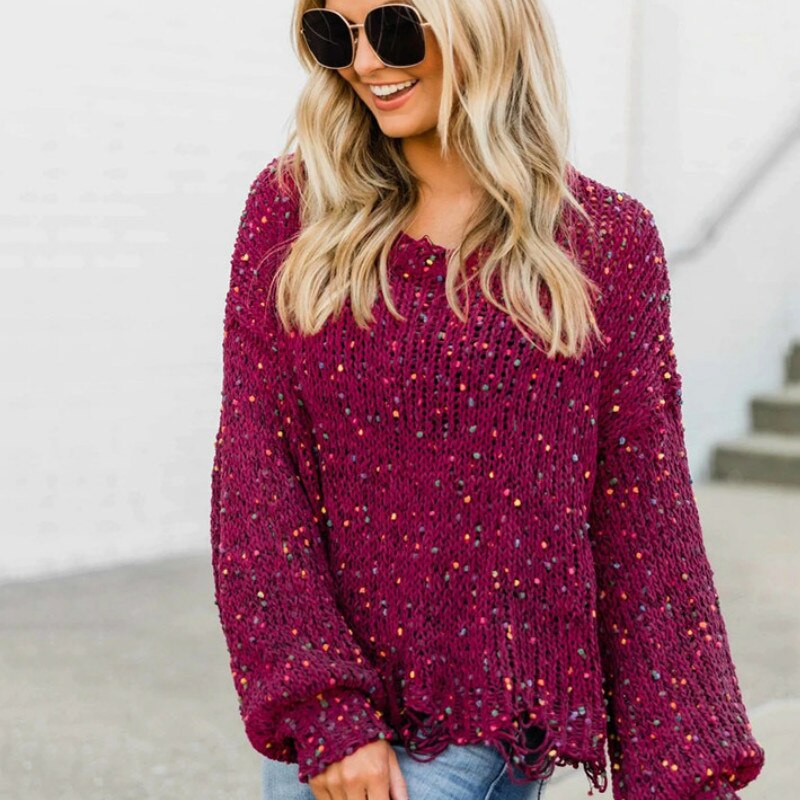 Sweater Boatneck Lantern Sleeves ORIS WEAR