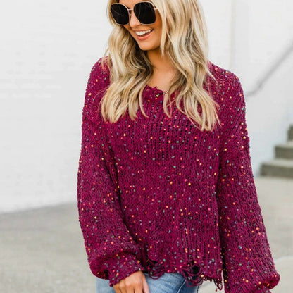 Sweater Boatneck Lantern Sleeves ORIS WEAR