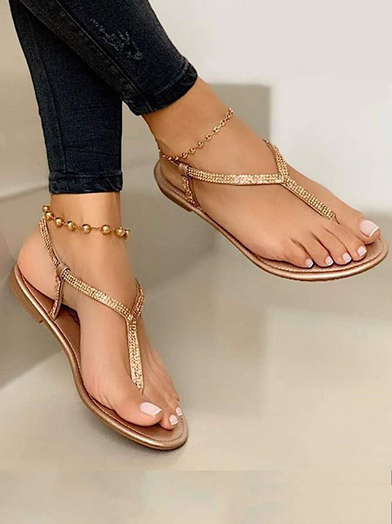 Tongs féminines chic décorées de strass ORIS WEAR