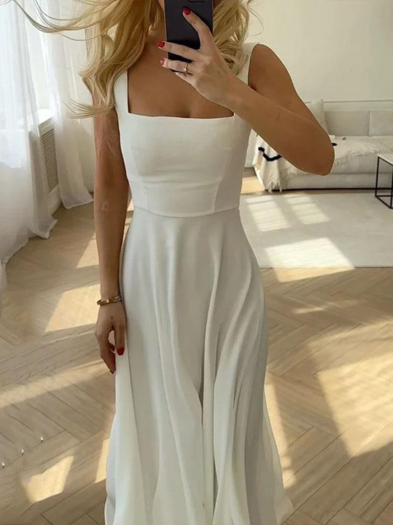 Robe Femme Style Col Carré Élégante ORIS WEAR