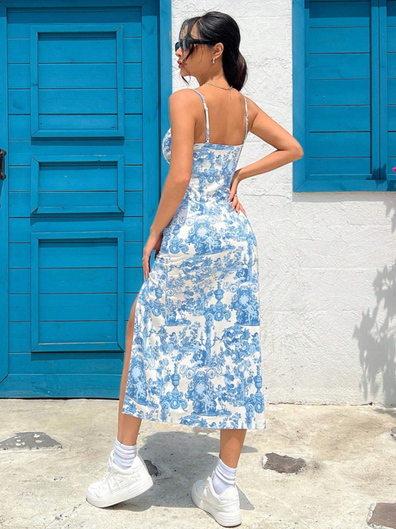 Robe Imprimée à Longue Droite ORIS WEAR