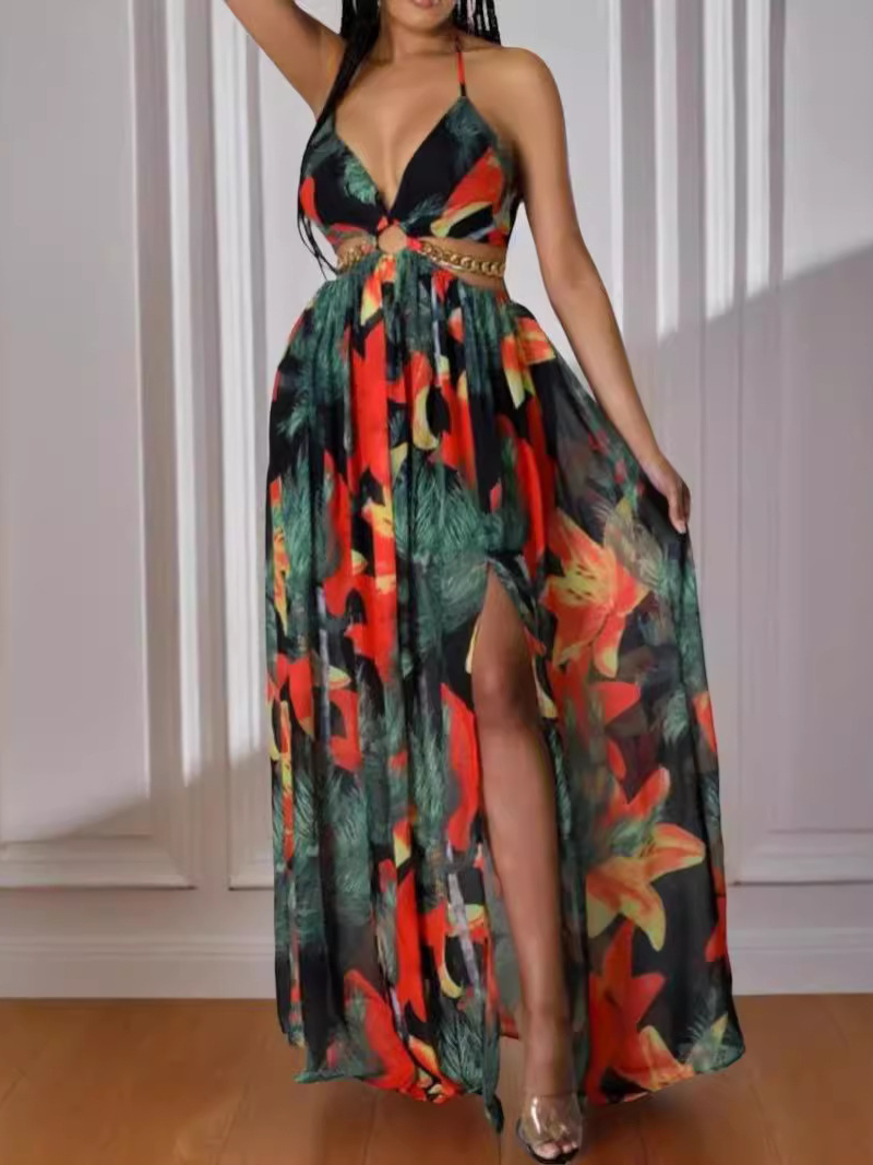Robe longue femme fleurie modèle 1 — ORIS WEAR