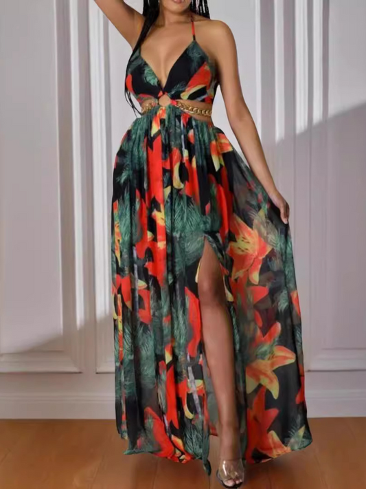 Robe longue femme fleurie modèle 1 — ORIS WEAR