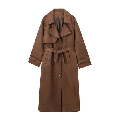 Trench-Coat Long Femme – Style Européen & Américain Chic ORIS WEAR