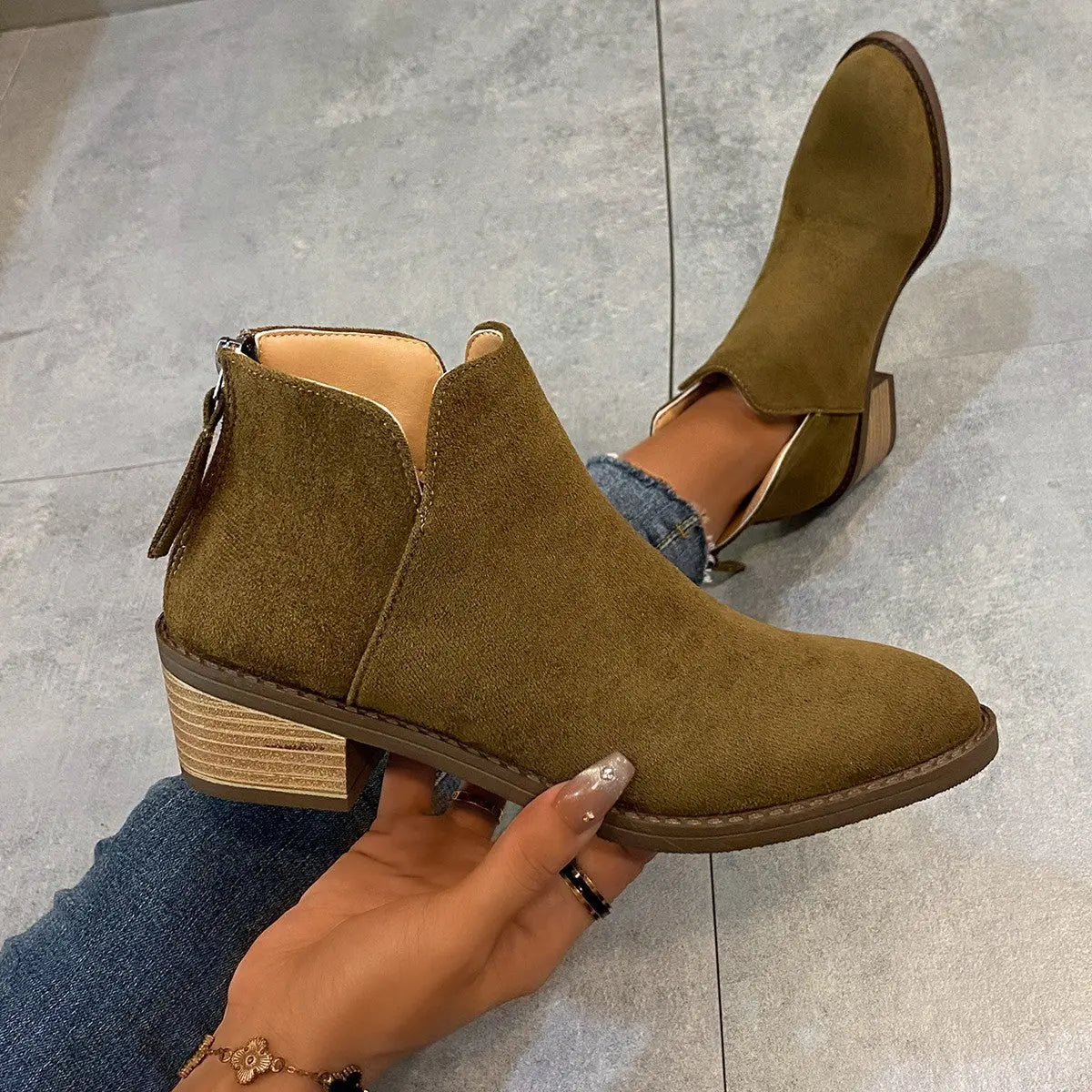 Boots Cheville Suède Stable Confort Moderne ORIS WEAR