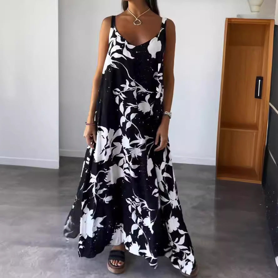 Robe d'été à bretelles imprimée ORIS WEAR