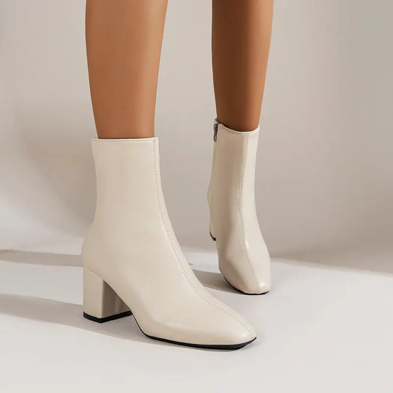 Bottes Élégantes à Bout Pointu et Talon Épais ORIS WEAR