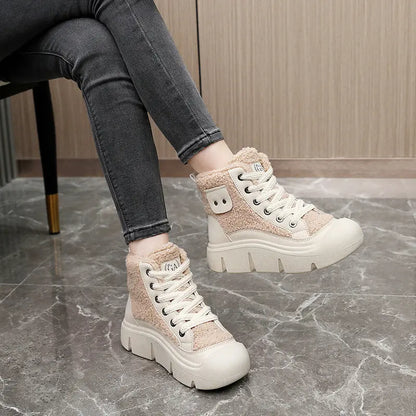 Bottes Montantes à Lacets en Cachemire ORIS WEAR