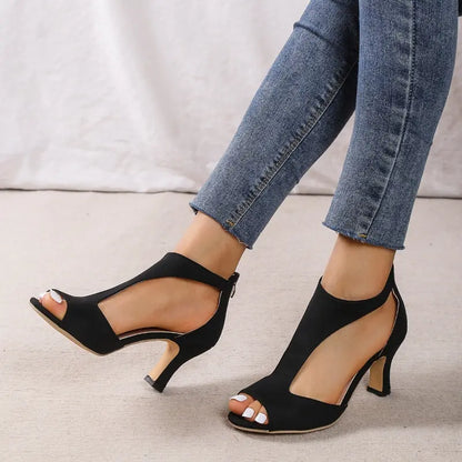 Sandales à Talons Zip & Bout Ouvert ORIS WEAR