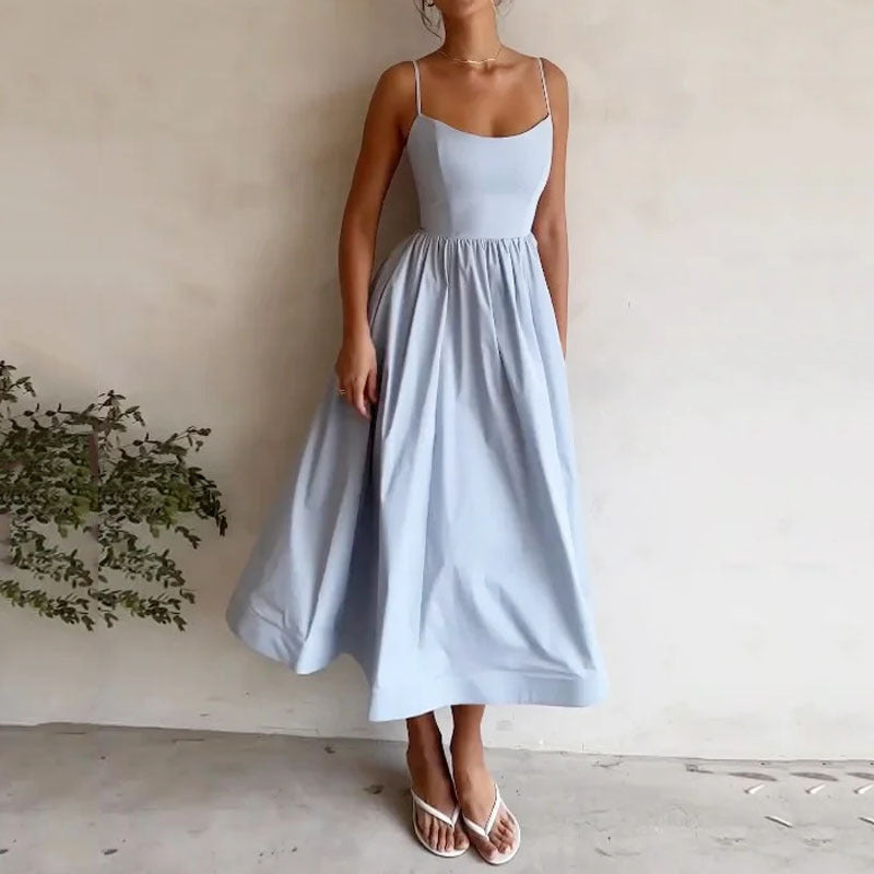 Elegant Sleeveless Midi Dress ORIS WEAR