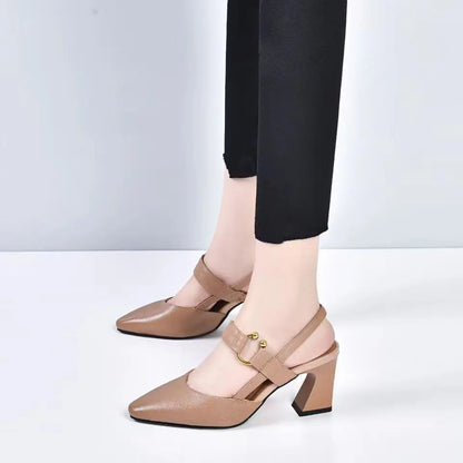 Sandales Élégantes à Talons Épais Bout Pointu ORIS WEAR