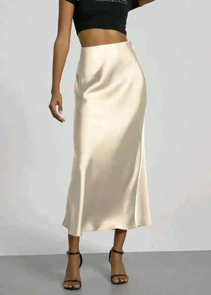 Jupe longue satinée femme élégante chic ORIS WEAR
