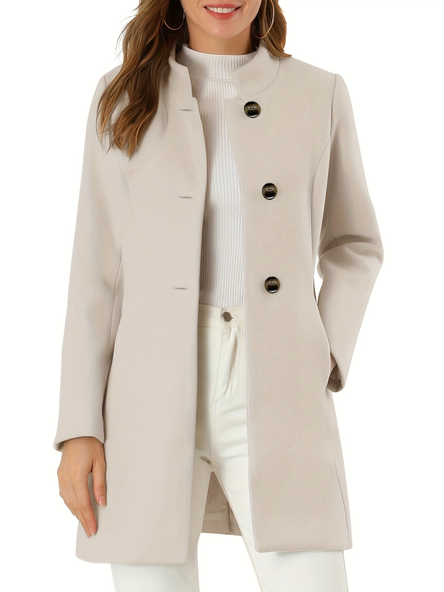 manteau casual automne hiver pas cher
