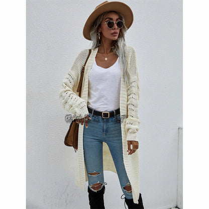 Cardigan long femme uni – Élégance et style tricoté ORIS WEAR