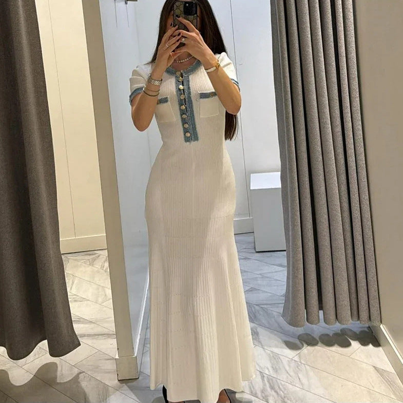 Robe d'été légère en tricot et denim ORIS WEAR