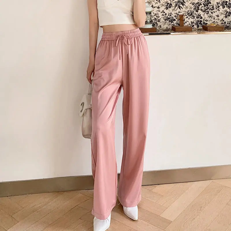 Pantalon Large en Soie Glacée à Imprimé Chic ORIS WEAR