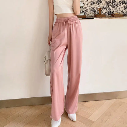 Pantalon Large en Soie Glacée à Imprimé Chic ORIS WEAR
