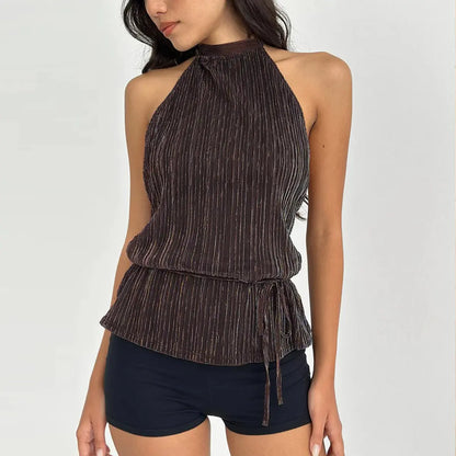 Top plissé col montant – Élégance sophistiquée ORIS WEAR