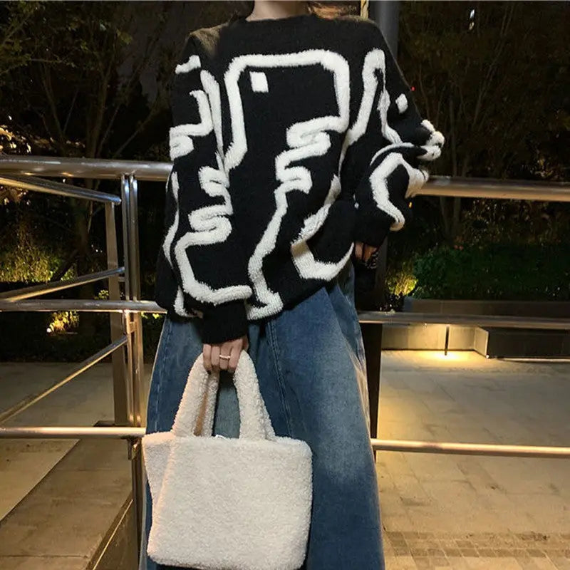Pull épais à motif dessin animé pour Votre Hiver ORIS WEAR